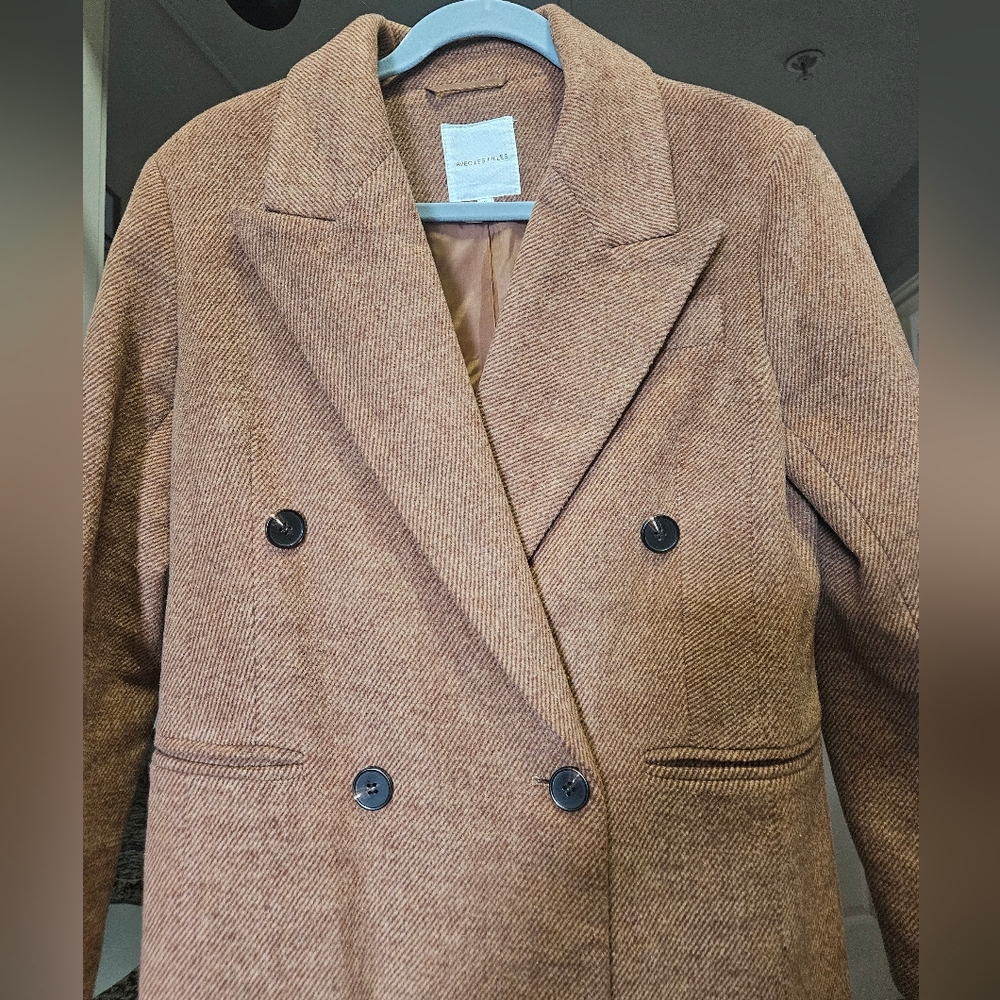 Avec Les Filles Double-breasted Brown Trench Count Women's Size S Small - Picture 2 of 4